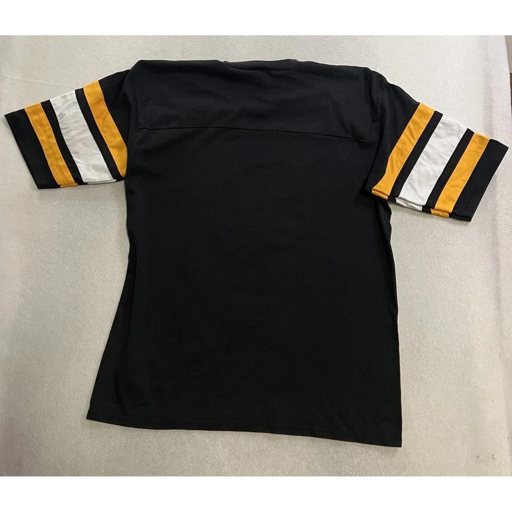 Vintage Pittsburgh Steelers Shirt Mens Size Large Black NFL Football Logo 7 1993